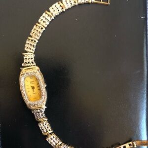 Geneva 10k Gold and Silver Women's Watch